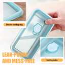 Grab and Go Snack Containers Reusable, Stainless Steel Double Compartment Snack Containers, Leakproof & Airtight Food Storage Container s, Ideal for Lunch, Snac ks Dips, Condiments