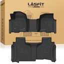 LASFIT Floor Mats 2019-2026 for Chevy Silverado/GMC Sierra 1500, 2020-2026 2500HD 3500HD, Double Cab/Bench Seat Only, Fit Without Rear Underseat Storage Box, All Weather TPE Custom Fit Floor Liners