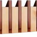 Wall Mounted Coat RackHooks Piano Key Hangers Natural Solid Wood Hanger Non-Woven Fabric Clothes Hangers for Closet, Kitchen, Bedroom, Bathroom, Entryway (Walnut-Beech, 10 Hooks)