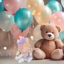 5 Pcs Stylish Set for 17cm Dolls with Fashion Hat, Skirt, Shoes and Sweater Outfit Set, Cute Doll Style Accessories Gift (Elegant,Purple)