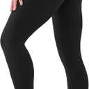 High Waisted Leggings with Pockets for Women Buttery Soft Full Length Capri Workout Yoga Pants (Large, Black)