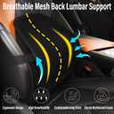 Lumbar Support Back Support for Office Chair 2 Pack Lumbar Support Pillow for Car Chair Back Support with Double Layer Breathable Mesh & Adjustable Straps