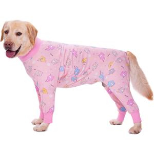 Dog Recovery Suit After Surgery Female Male, Medium Large Dog Neuter Shirt Cone Alternatives Prevent Licking Surgical Onesies (Elephant, 4XL)