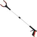 2024 Upgrade Grabber Reacher Tool, 360 Rotating Head, Wide Jaw, 32" Foldable, Lightweight Trash Claw Grabbers for Elderly, Reaching Tool for Trash Pick Up Stick, Litter Picker, Arm Extension (Orange)