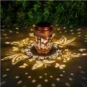 Solar Lanterns Outdoor Waterproof Butterfly Garden Decor Birthday Gifts for Women Mom Grandma, Hanging Solar Lights Metal Lantern Decoration Outside for Yard, Patio, Backyard, Porch