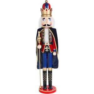 Christmas Nutcracker King with Cape, Multicolored, 36"