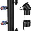 Lalafancy Heavy Duty Fishing Rod Holder for Beach Wagon, Umbrella Holder Clip on Mount to Wagon, Cart, Chair for Fishing, Beach, Camping, Ball Park, Fits 1.3" to 1.5" Outdoor Umbrella Poles