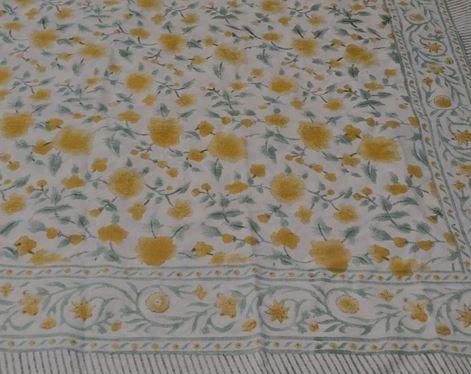 Yellow Flower Tablecloth,  60x60 