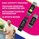 OCTANDRA Active 2 VeryFit Fitness Tracker Heart Rate SpO2 Blood Oxygen Saturation Sleep Monitor 1.05" Screen Activity Step Counter Pedometer IP68 Waterproof Smart Watches for Men Women (ID155) (Pink)