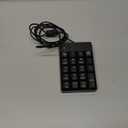 TechGarden Wired Number Pad, USB Numeric Keypad 19 Key Number Keypad Keyboard for Laptop PC Computer Notebook, Big Print Letters - Black