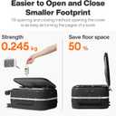 mixi 20 Inch Carry On Luggage 22x14x9 Airline Approved PC Hard Shell Suitcase Top Opening Aluminum Frame Travel Suitcases with Wheels, Blcak