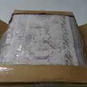 jinchan Lima 6x9 Machine Washable Area Rugs for Living Room - Vintage Floral Stain Resistant Low Pile Ultra-Thin Non Slip Accent Rug for Bedroom Kitchen Dining Room Home Office (6x9ft, Taupe)