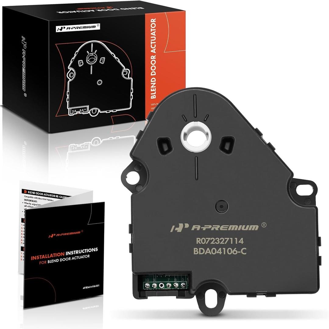 A-Premium HVAC Blend Door Actuator Compatible with Buick, Chevy, Cadillac, GMC, Hummer, Isuzu, Olds & Pontiac Vehicles - 1994-2014 - Silverado, Sierra, and More - Replaces 89018365, 52402588