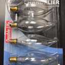 Feit Electric 60W Chandelier 120V Flame Tip Clear Candelabra Base 4 Pack