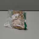 Christmas Wooden Bead Garland Wood Bead Garland Christmas Tree Decorations for Xmas Holiday Favors, 12 Feet (Gold)