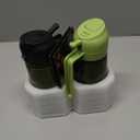 TrendPlain - Original 16oz/470ml Olive Oil Dispenser Bottle for Kitchen Gadgets and Air Fryer Accessories - Olive Oil Sprayer for Cooking w/Stickers - Black&Green