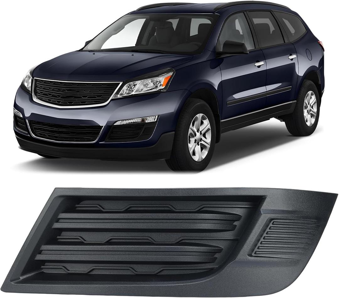 Fog Light Bezel Compatible with 2013-2017 Chevrolet Chevy Traverse Front Bumper Fog Light Cover Replaces GM1038151 20983805 (Left)