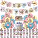 Adorable Cat Party Decorations Kit - Includes Banner, Balloons, Cake/Cupcake Toppers & Hanging Swirls, Perfect for Birthday, Graduation & Themed Pet Parties