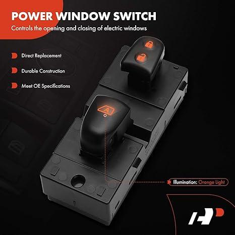 A-Premium Power Window Switch Compatible with Nissan Altima 2013 2014 2015 2016 2017 2018, Front Right Passenger Side
