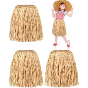 Liliful Mini Raffia Skirt Hula Skirt Hawaiian Grass for Halloween Luau Party