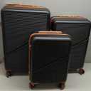 Luggage Sets 5 Piece Suitcases with Wheels, Suitcase Set ABS Hard Case Luggage with TSA Lock Spinner Wheels Durable Travel Luggage (5-Piece Set(20"/24"/28")) (Black)