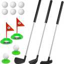 Dyienocs Kids Golf Set with 3 Clubs, 6 Practice Balls, Putting Cups and Flag Poles, Golf Training Kit-Only Right Hand