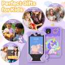 Kids Phone for Girl Toys, Christmas Birthday Gifts for Age 3-10 Year Old Girls Boys Toys, Kids Toddler Smart Phone, Detective Educational Learning Toys with 2.8" Touchscreen, Music Video Game (Purple)