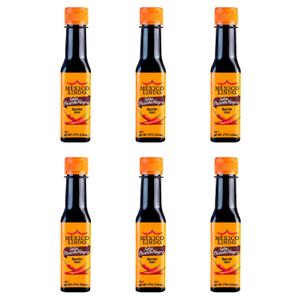Mexico Lindo Picante Negra Hot Sauce | Light & Spicy | 8,400 Scoville Level | Great with Asian Food, Seafood & Meat | 5 Fl Oz Bottle (Pack of 6) (EXP 12/02/26)