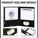 20 Pcs Tax Return Folders Bulk - Letter Size 2 Pocket Folders with Gold Printed Label for Tax Professionals & Storing Handling Personal Customer(Black)