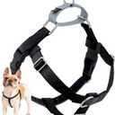 2 Hounds Design Freedom No Pull Dog Harness, Adjustable Harness, Easy Walking & Comfortable Control, Fits Small, Medium & Large Dogs, Solid Colors, Made in USA, 1" MD, Black