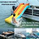 Inflatable Pontoon Slide, Quick Setup Portable Water Slide for Boat Dock, Lake Pool, Summer Party