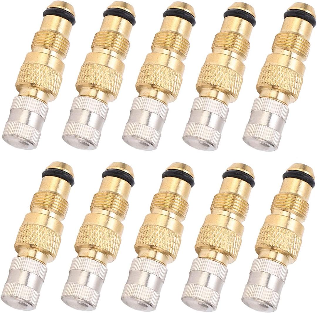 Tractor Air Liquid Valve, Brass Tire Valve Stems TR218A TR618A CH3 Core Housings Replacement (Pack of 10)