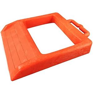 ROBLOCK Pallet Jack Chock Heavy Duty Wheel Chock, Pallet Jack Stopper for Truck 14.2" Length x 11.2" Width x 2" Height (1 Pack, Orange)