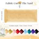 P Pothuiny Sheer Organza Fabric by The Yard, 10 Yards x 60 Inch Wide Bridal Champagne Organza Tulle Fabric Roll Shiny Gauze Fashion Dress Sewing Craft for Wedding Party Decorations Backdrop