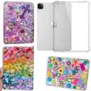2 x stino 5 Pack Junk Case for iPad 7th 8th 9th 10th 11th Gen Pro Air 4 5 6 7, DIY Decorative Clear Crystal Transparent Cases for Custom Design (Ipad 7th 8th 9th Gen & Air3 & Pro 2017(10.2&10.5“))