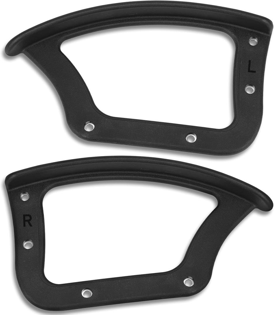Maitys 2 Pcs Replacement Office Chair Loop Armrest Rings Plastic Office Chair Replacement Parts for Work Desk Gaming Chairs Fit Arm Rest Accessories (Double Side)