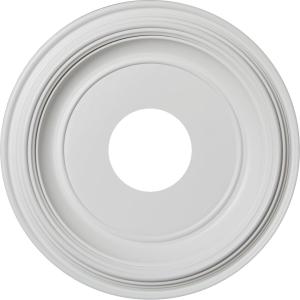 Ekena Millwork 13"OD x 3 1/2"ID x 1 1/4"P Traditional Thermoformed PVC Ceiling Medallion (Fits Canopies up to 7 1/2") (Unfinished)