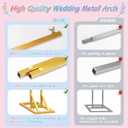 Wedding Arch Stand - 2pcs Large Balloon Floral Arch Stand Half Arch Flower Frame,Heavy Metal Base&Triangular Structure More Stable for Bridal & Ceremony Baby Shower Birthday (White, 5.9Ft&6.9Ft)