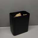 TrashAid Small Bathroom Trash Can, 2.1 Gallon Black Bathroom Garbage Can, Stainless Steel Waste Basket for Office, Under Desk, Bedroom, Rv, Matte Black