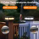 Solar Post Cap Lights Outdoor 12 Packs for 4x4 5x5 Vinyl/Wooden Posts, Waterproof Solar Powered Fence Post Light with Warm/Cool Lighting, Black 16LEDs Deck Cap Light for Garden, Patio, Porch