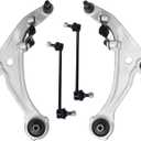 4 Pcs Suspension kit Lower Control Arms w/Ball Joints Sway Bar End Link Replacement for 2007-2012 Nissan Altima(Excludes Hybrid) and 2013 Altima ONLY Couple Models K620195 K750094