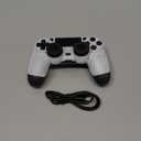TIANHOO Wireless Controller with LED Light Compatible with PS4 - Crack White