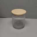 14 OZ Thick Candle Jars for Making Candles 12 Pcs, 3 Wick Empty Jars with Wood Lids for Candle Making, Sample Container,Clear