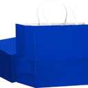 Qiqee 24PCS Large Gift Bag with Handles Bulk 13"x4.5"x10" Gift Bags Diamond Blue Bags Multiple Uses (32x11x25cm,Wide Large)
