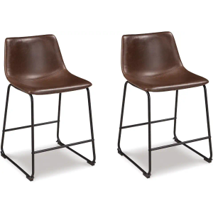 Signature Design by Ashley Counter Height Bar Stools, Set of 2, Brown