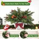 Artgar 12 Pcs Christmas Pine Branches  18" Realistic Artificial Greenery Pine Stems - Real Touch Faux Cedar Picks for Vase, DIY Garland Wreath Home Indoor Outdoor Xmas Decorations
