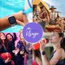 Smart Watch Bands for Women, Printed Silicone Watch Band Compatible with Fitbit Versa 3, Versa 4, Fitbit Sense & Sense 2, Soft Sport Ladies Watches Strap Replacement