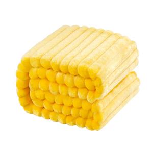NTBAY Flannel Fuzzy Toddler Blanket, Fluffy Warm and Lightweight Reversible Stripes Design Baby Plush Blanket, 25 x 40 Inches, Yellow
