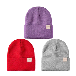 Toddler Beanie Kids Winter Hats Infant Warm Knit Cap Newborn Winter Warm Hat for 0-36 Month Boys Girls 2 Pack