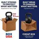 BOX USA Long Boxes Holds 65 lbs, 10x10x48 20-Pk for Shipping & Packing